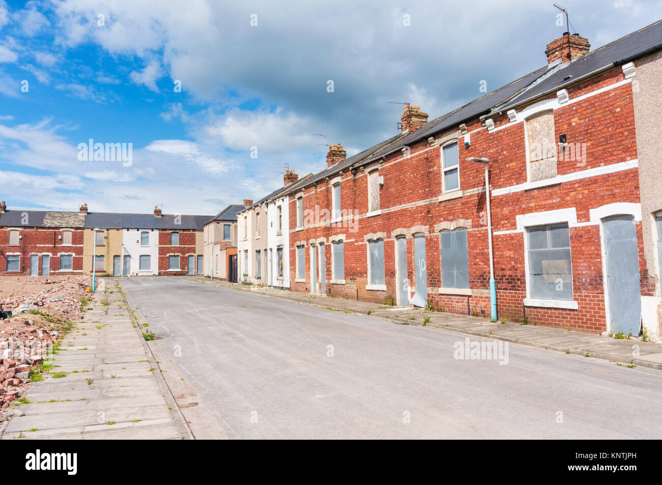 derelict terraced houses England Hartlepool england abandoned houses