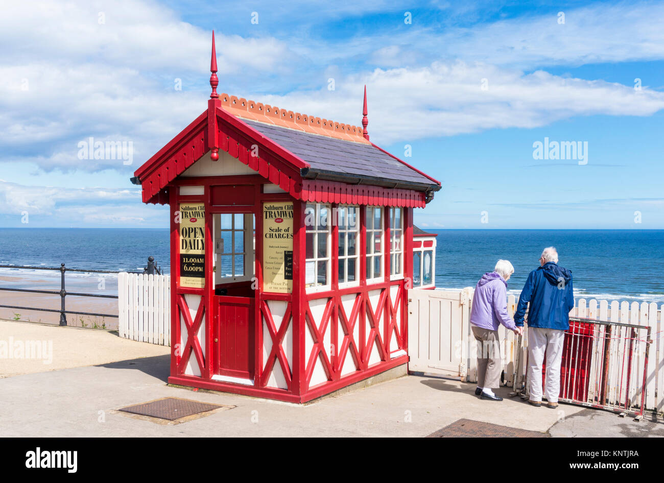England saltburn by the sea England tramway saltburn cliff railway saltburn cliff tramway saltburn North Yorkshire Redcar and Cleveland England uk gb Stock Photo