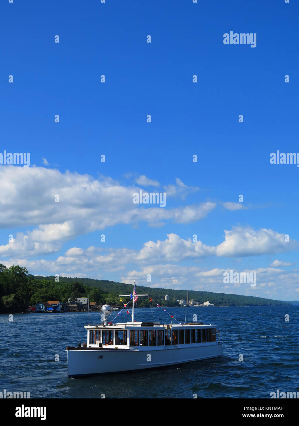 Boat on Seneca lake in Watkins Glen, New York, USA Stock Photo Alamy