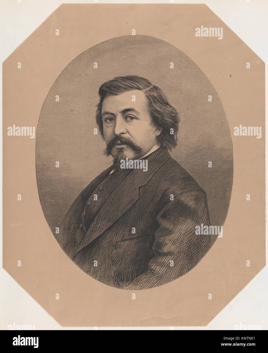 Portrait of Thomas Nast. Sitter: Thomas Nast (American (born Germany), Landau 1840-1902 Guayaquil); Date: 1870-80; Medium: Wood engraving; Stock Photo