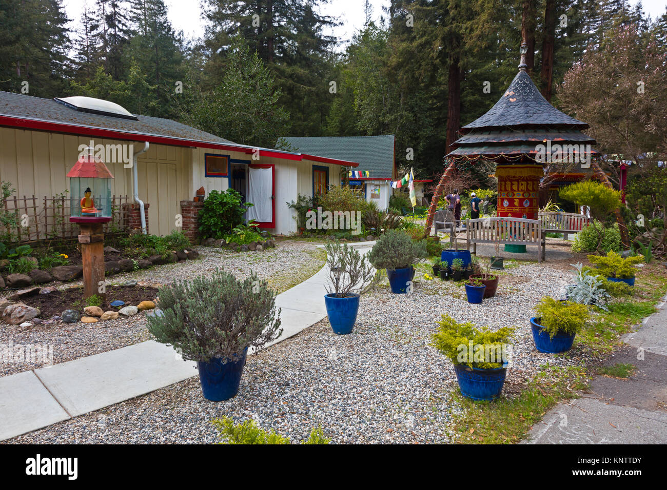 Giant PRAYER WHEEL at LAND OF MEDICINE BUDDHA SANTA CRUZ, CALIFORNIA