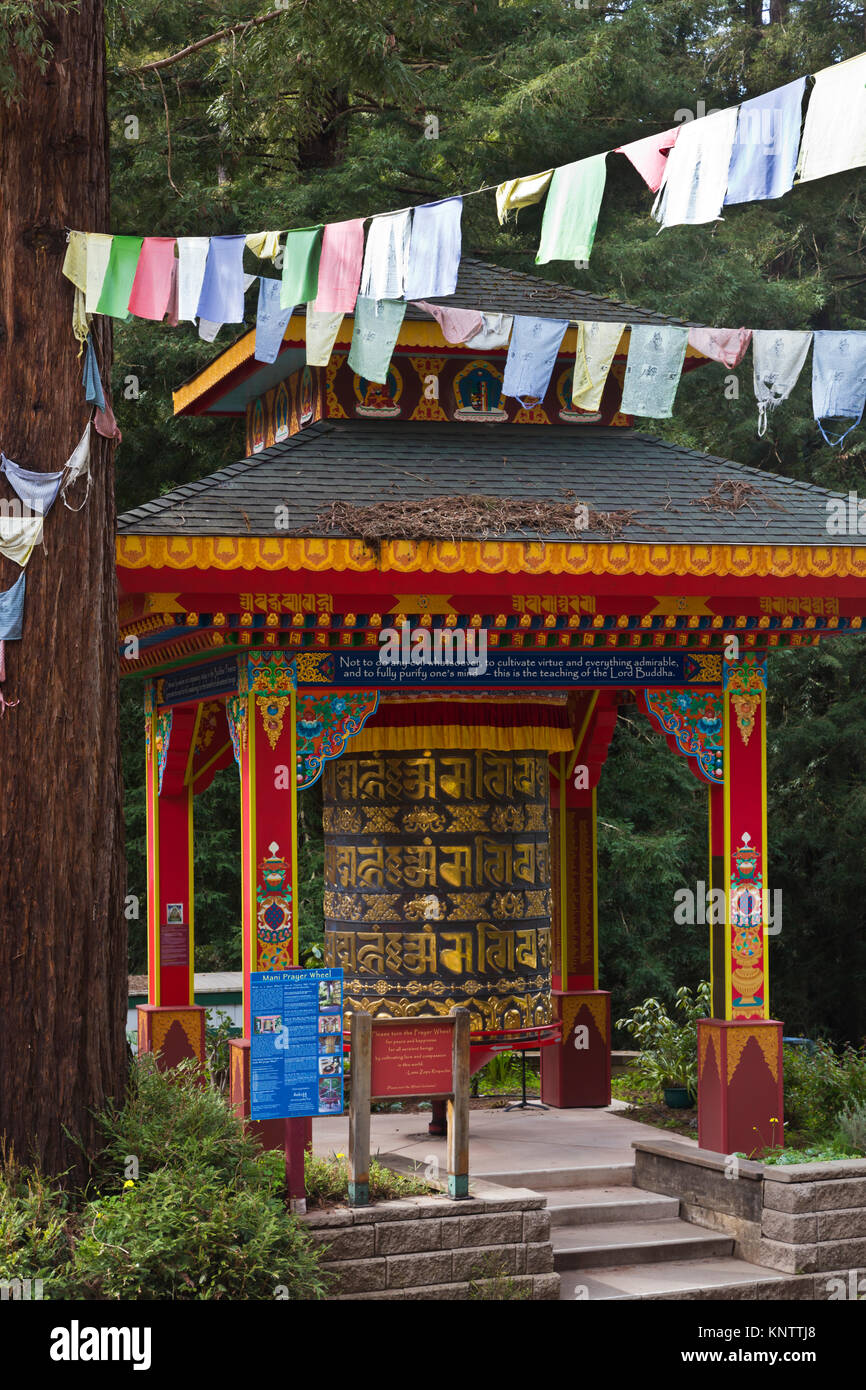 Giant PRAYER WHEEL at LAND OF MEDICINE BUDDHA SANTA CRUZ, CALIFORNIA