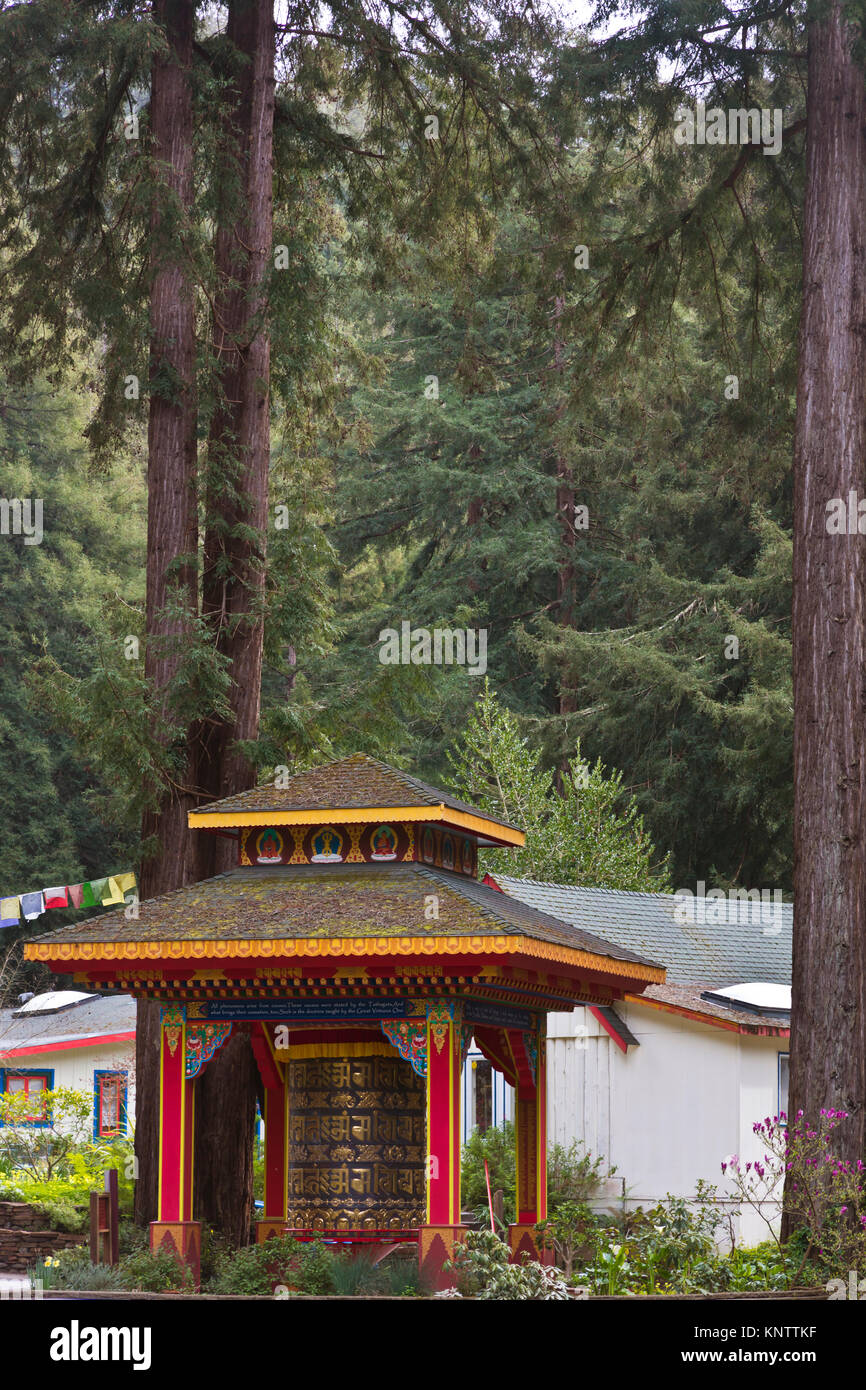Giant PRAYER WHEEL at LAND OF MEDICINE BUDDHA SANTA CRUZ, CALIFORNIA