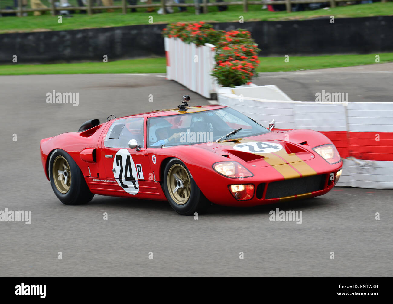 Andrew Smith, James Cottingham, Ford GT40, Goodwood Revival 2013, Whitsun Trophy race for GT40's Stock Photo