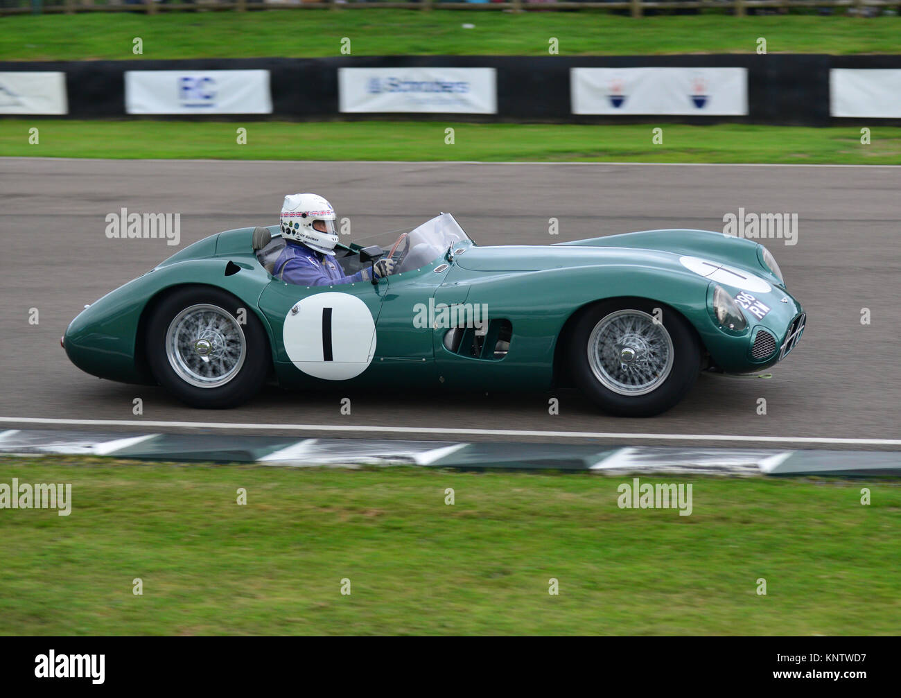 Brian Redman, Aston Martin DBR1, Sussex Trophy, Sports Cars,Goodwood Revival 2013 Stock Photo