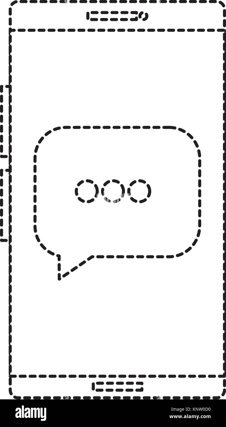 smartphone device with speech bubbles vector illustration design Stock ...
