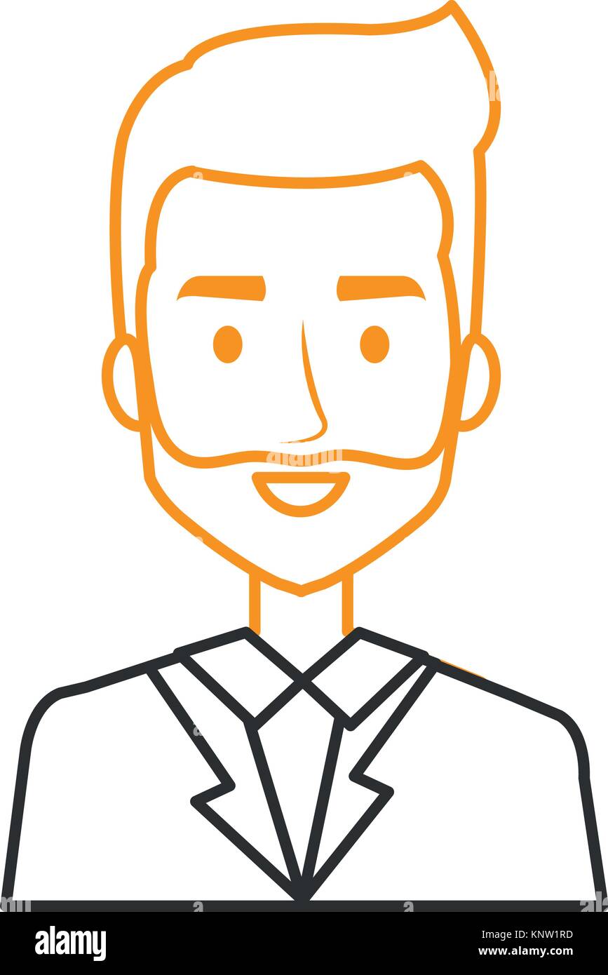 young man model avatar character vector illustration design Stock ...