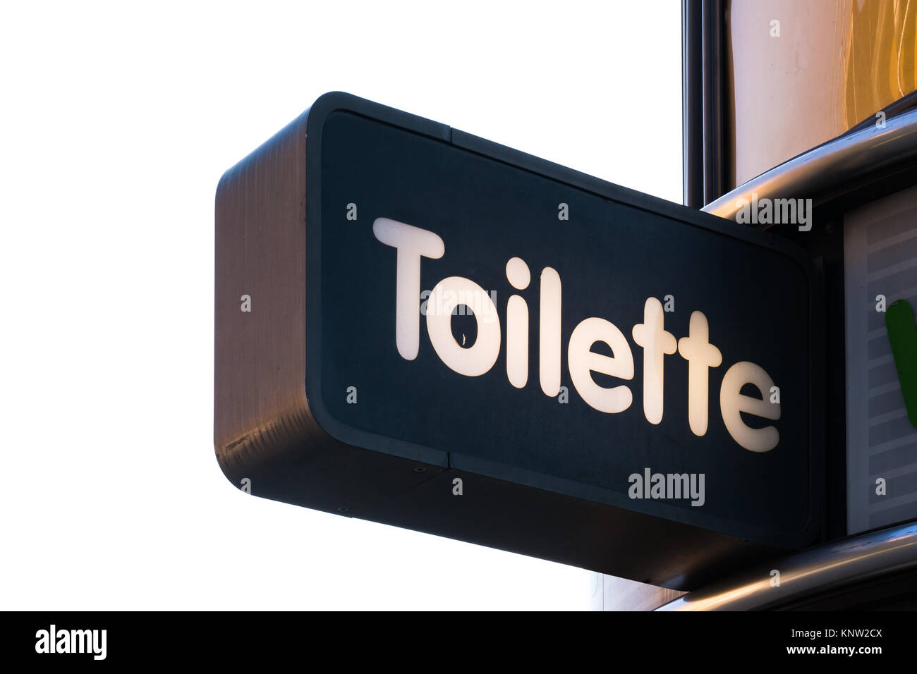 Toilette Toilet Sign German Public Outdoors Isolated White Background