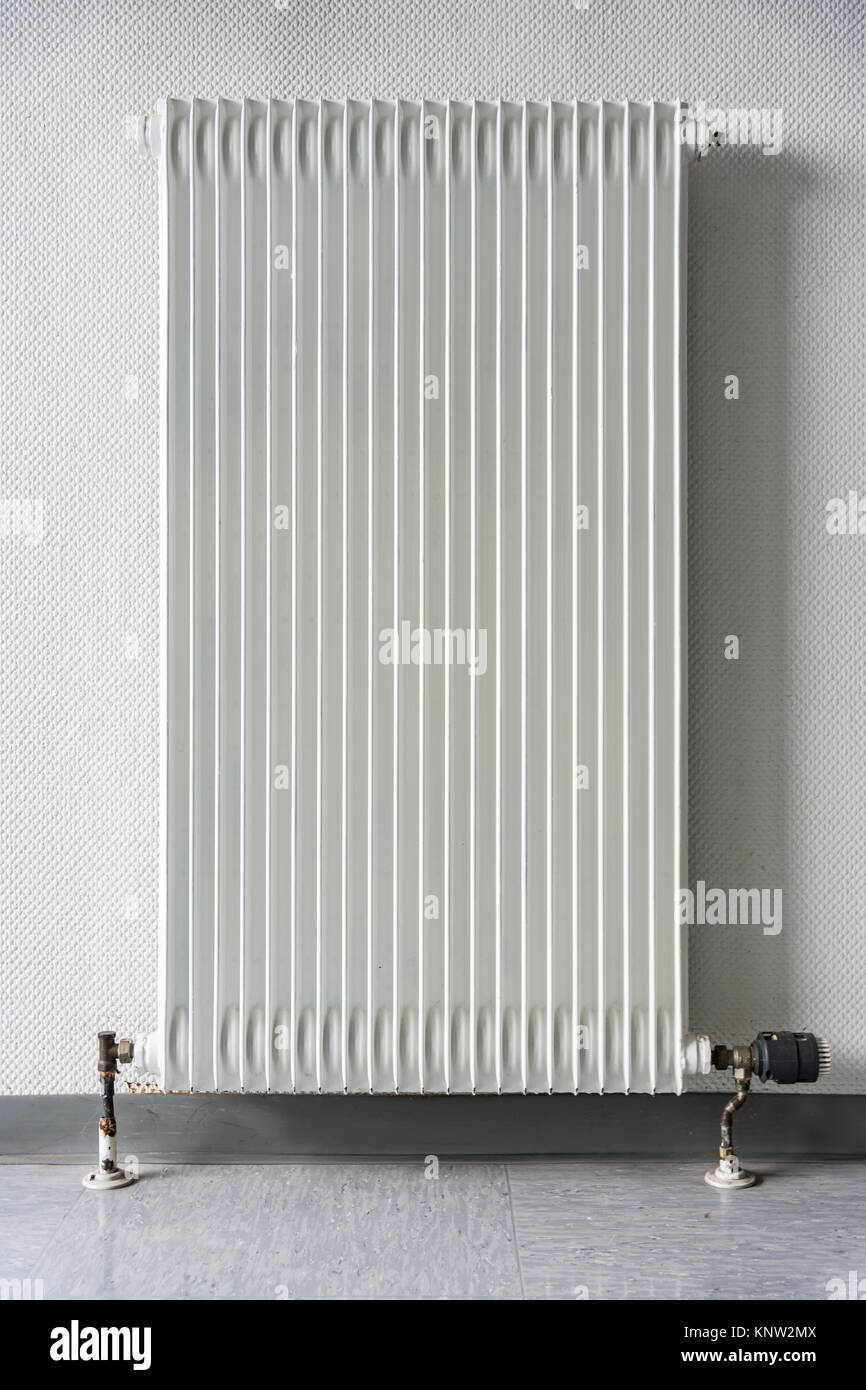 European Radiator White Contrast Wall Interior Geometric Perspective ...