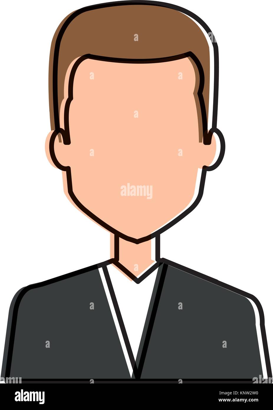 young man model avatar character vector illustration design Stock ...