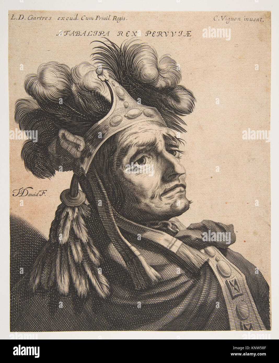 Peru Ruler This illustration represents Atabalipa, King of Peru, highlighting ...