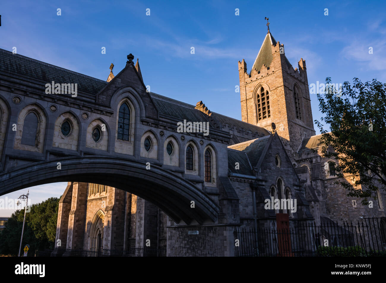 Daytime Sunset Christchurch Cathedral Dublin Ireland Stock Photo Alamy