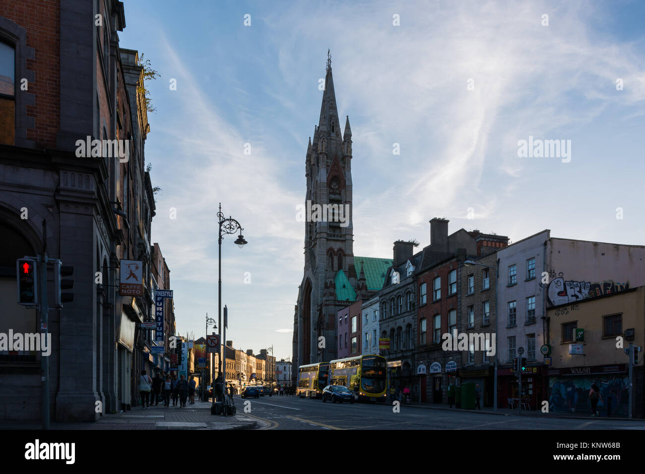 John's Lane Church Daytime Cityscape Blue Sky Dublin Ireland Stock