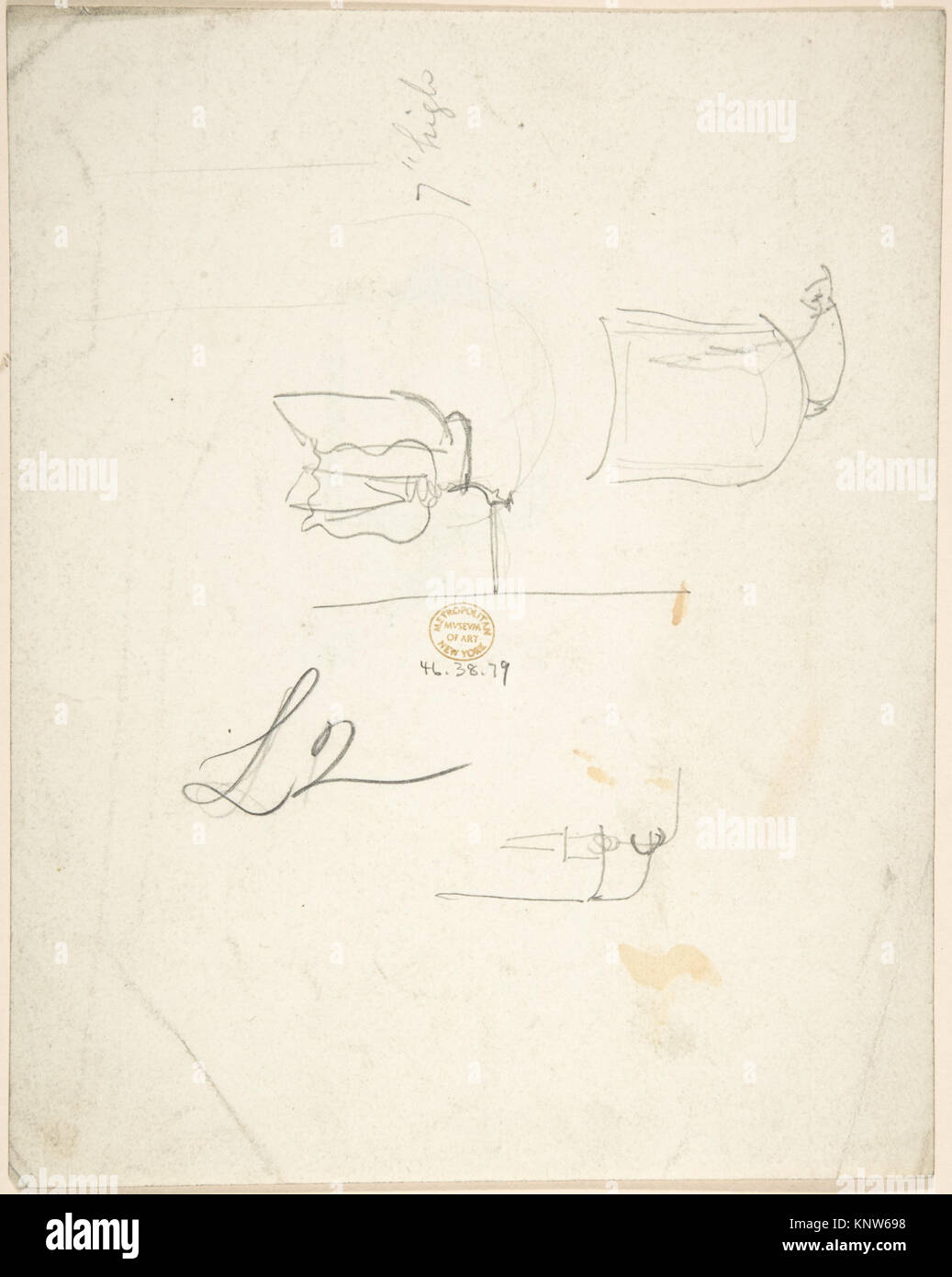 Design for a standing frame, showing structural form, decorative ...