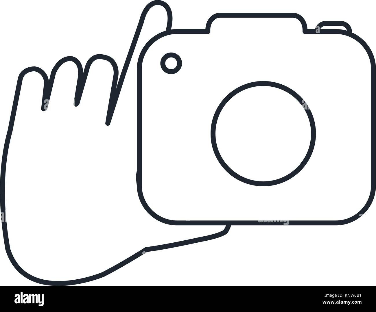 hand with camera photographic isolated icon vector illustration design ...