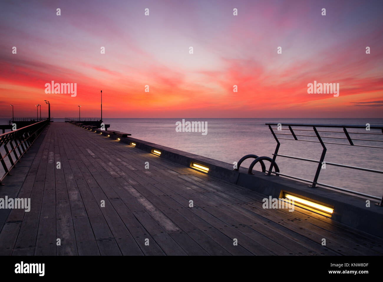 Victoria Jetty Sunrise on the Lorne jetty, Victoria Stock Photo - Alamy