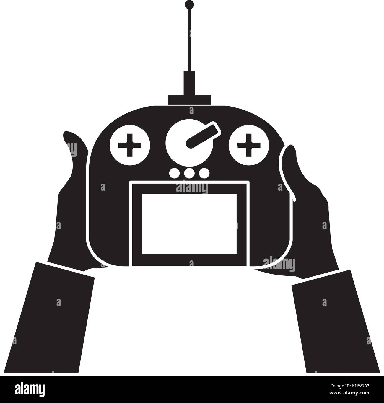 user hand with drone remote control Stock Vector Image & Art - Alamy