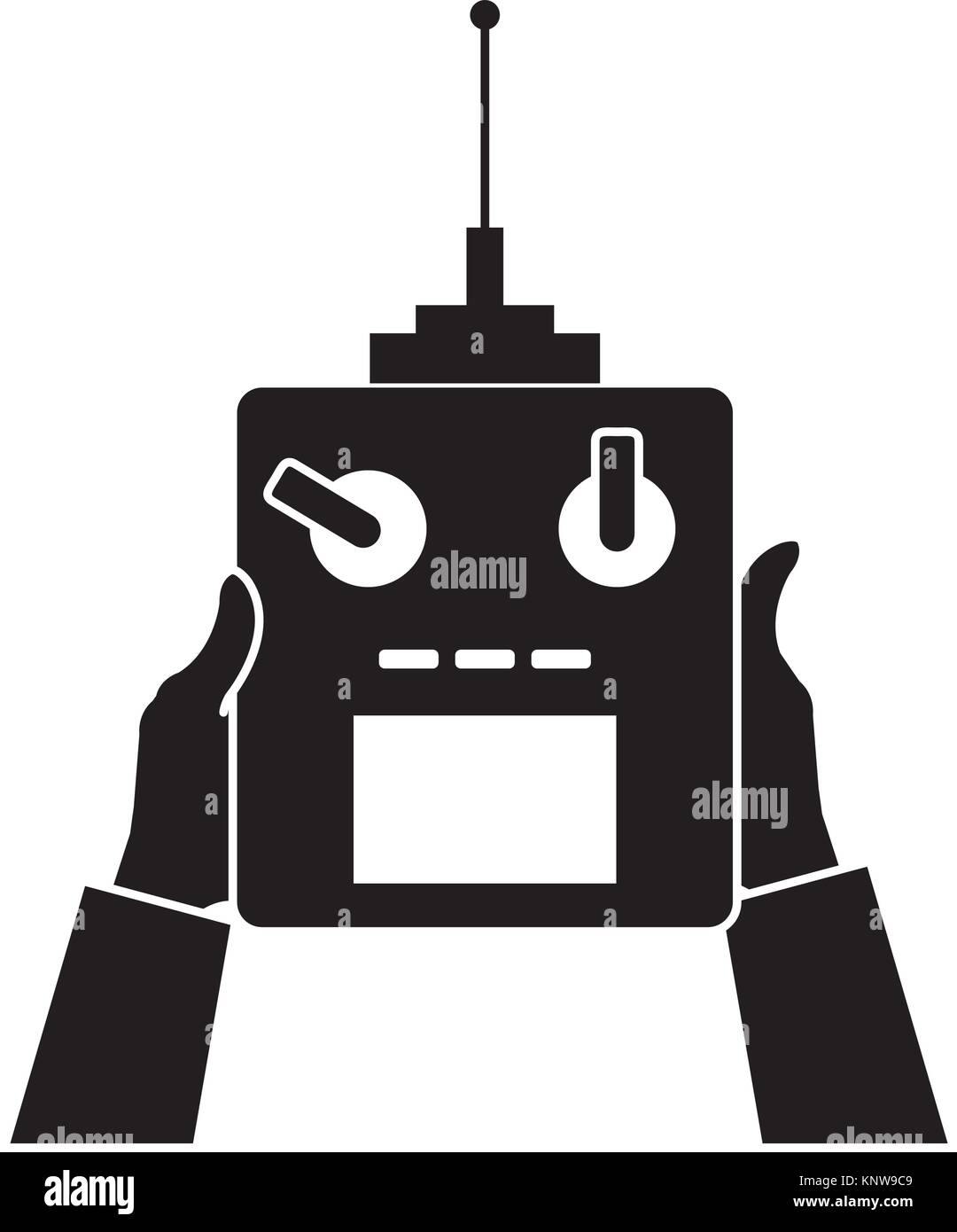 user hand with drone remote control Stock Vector Image & Art - Alamy
