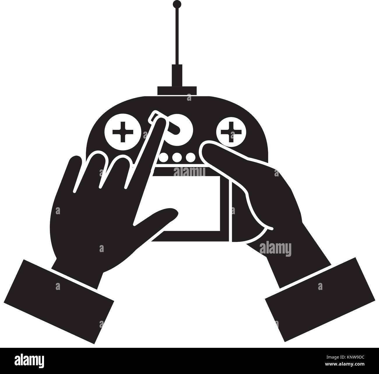 user hand with drone remote control Stock Vector Image & Art - Alamy