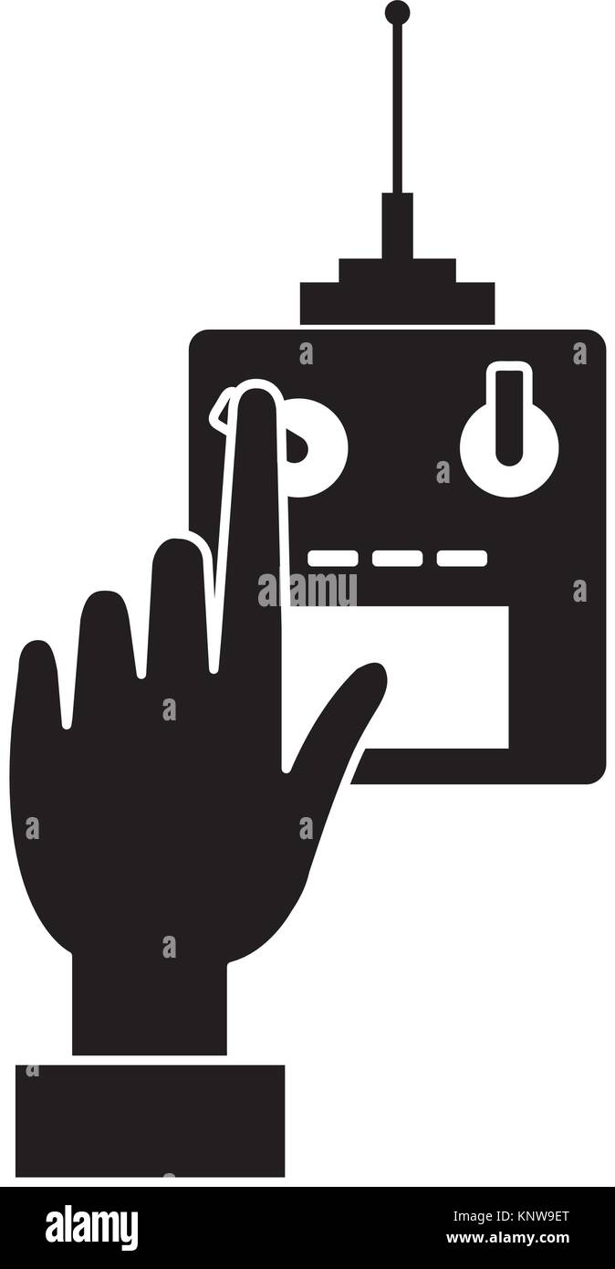 user hand with drone remote control Stock Vector Image & Art - Alamy