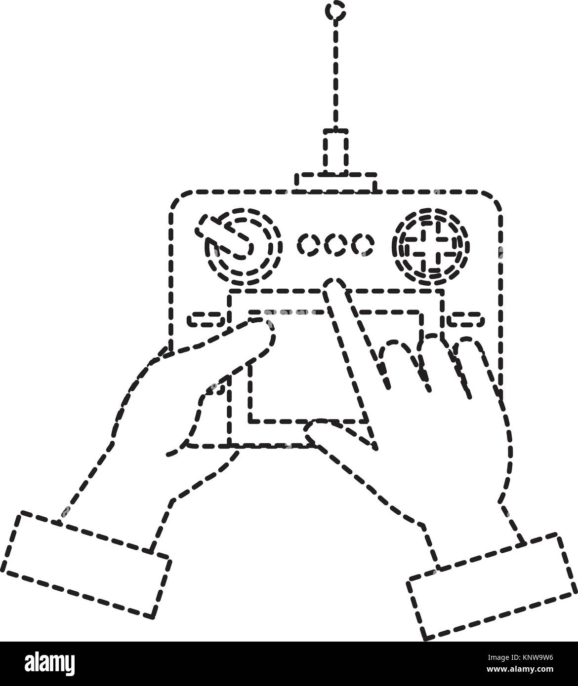 Hand using controller Cut Out Stock Images & Pictures - Alamy