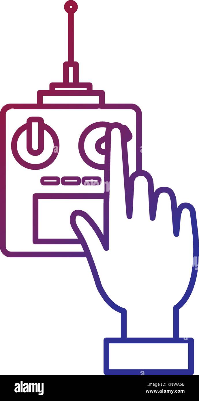 user hand with drone remote control Stock Vector Image & Art - Alamy