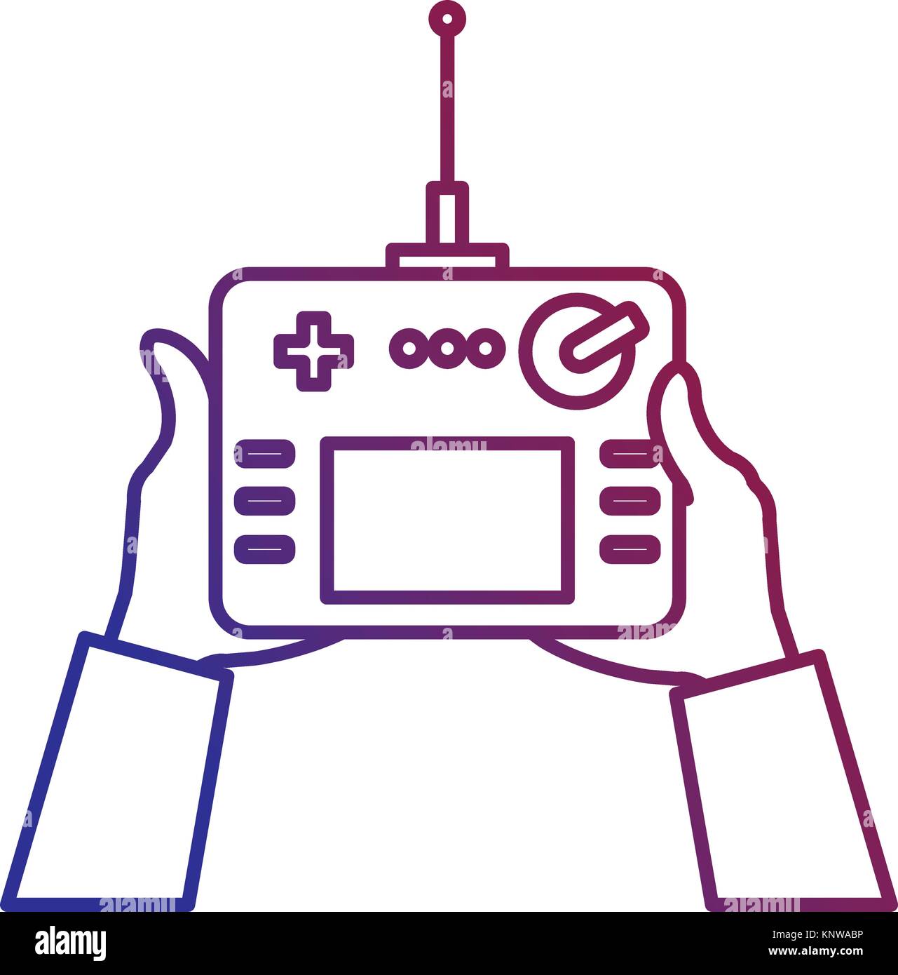 user hand with drone remote control Stock Vector Image & Art - Alamy