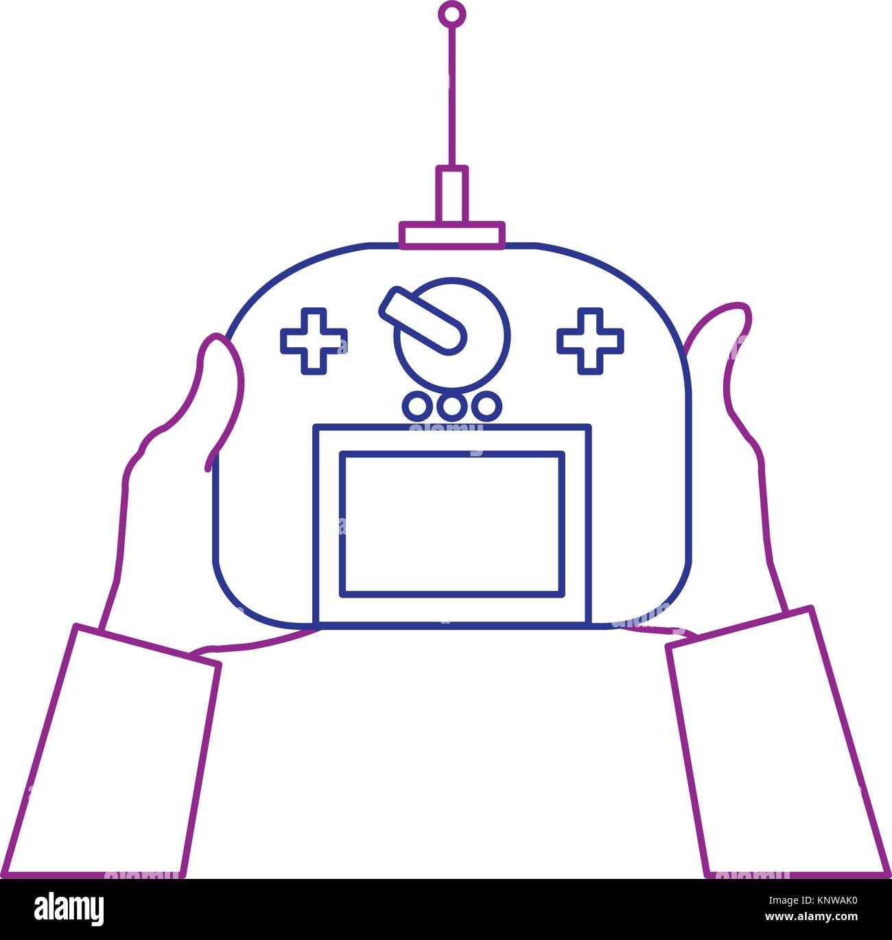 user hand with drone remote control Stock Vector Image & Art - Alamy