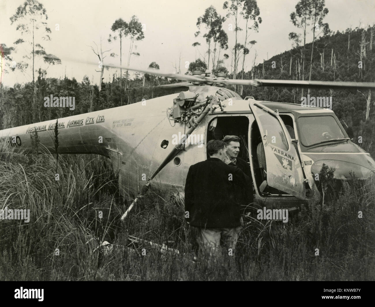 Sycamore helicopter in Tasmania, Australia 1940s Stock Photo Alamy