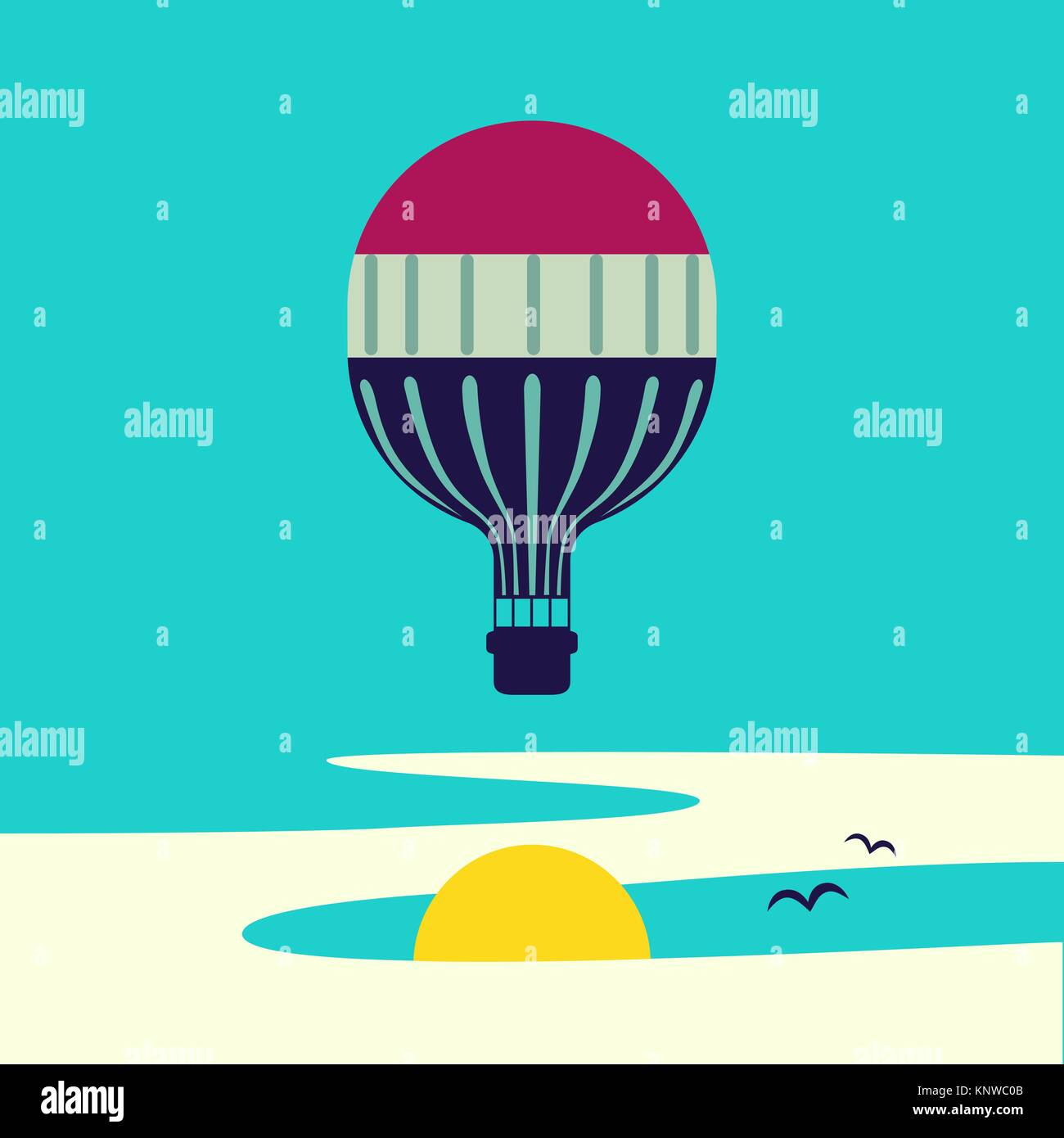 Hot air balloon icon Stock Vector Image & Art - Alamy