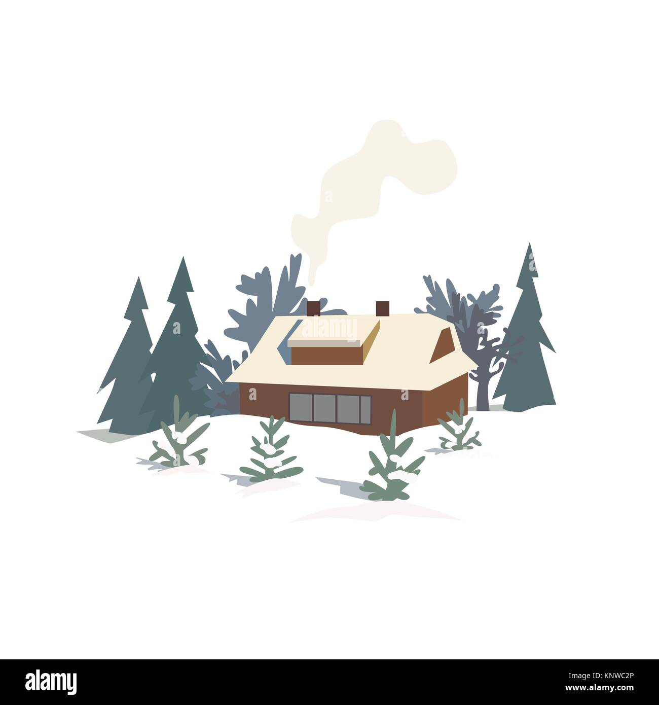 Snowy Cottage Cut Out Stock Images Pictures Alamy