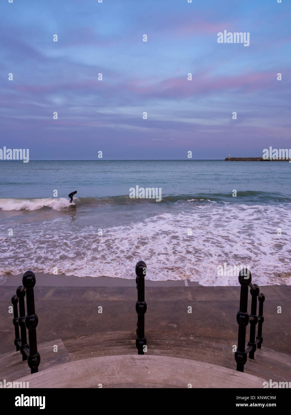 Surfing at Sunny Sands beach Folkestone Stock Photo - Alamy