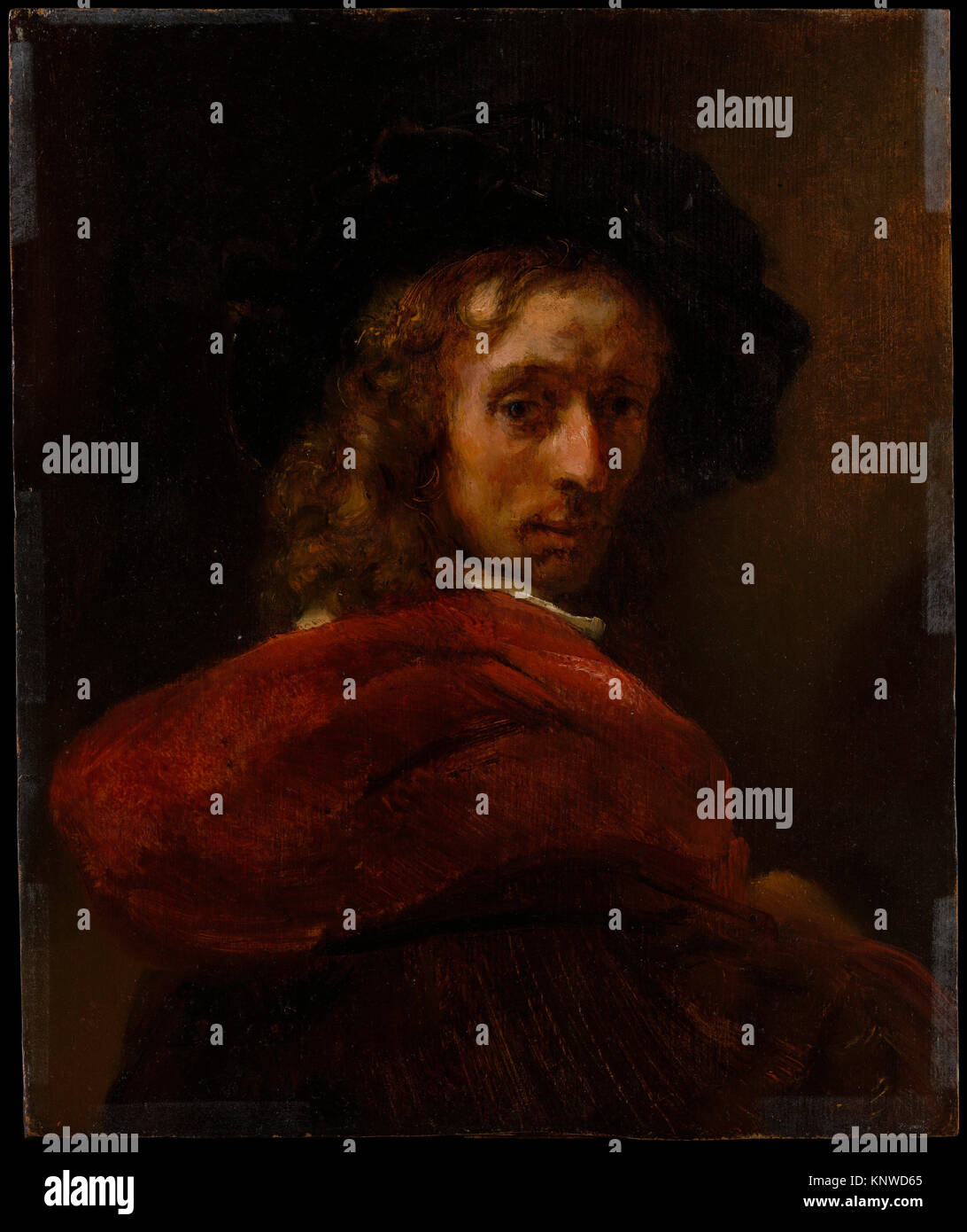 Man in a Red Cloak. Artist: Style of Rembrandt (Dutch, 1650s or early ...