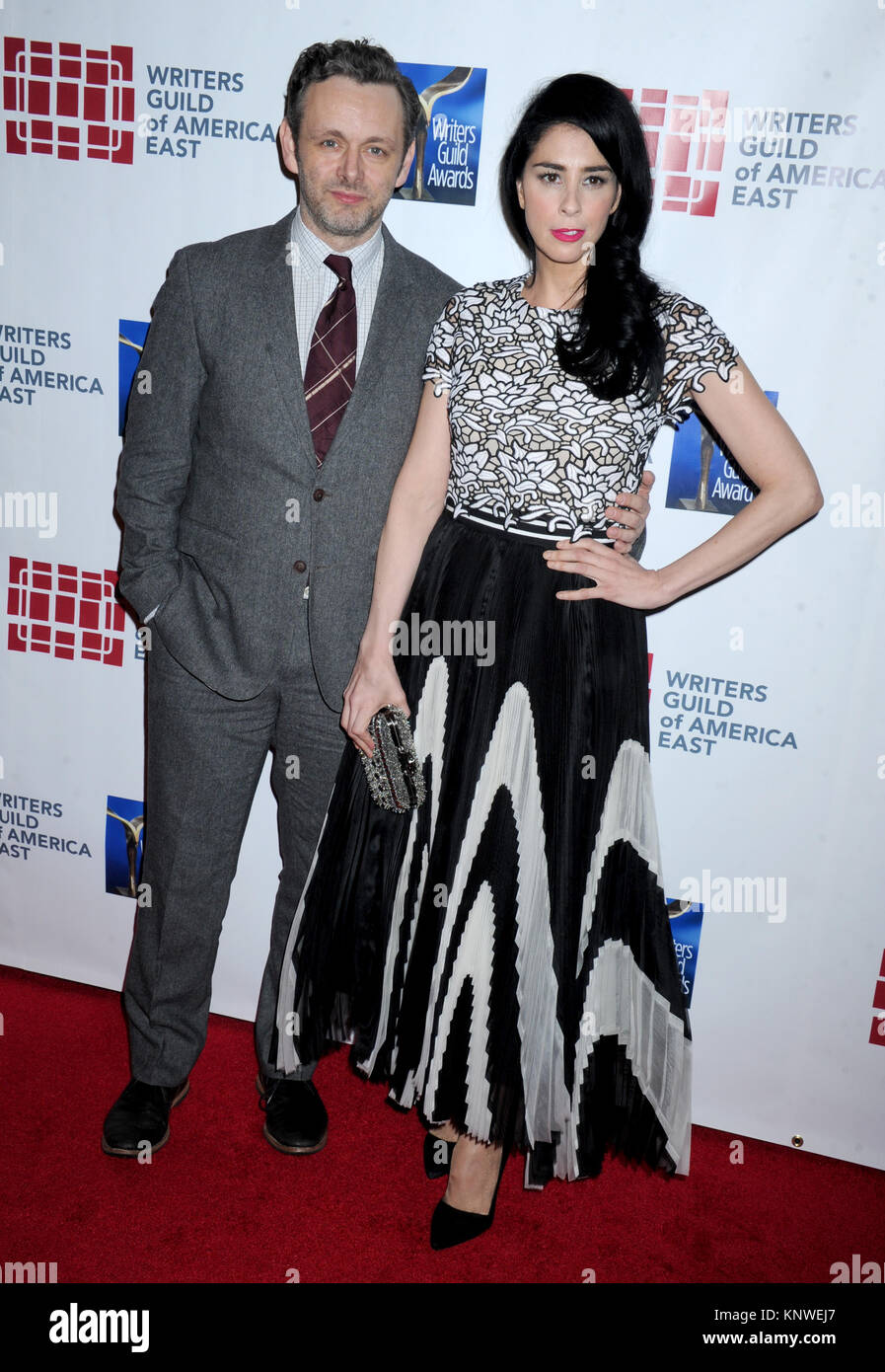 NEW YORK, NY - FEBRUARY 14: Michael Sheen, Sarah Silverman attends the ...