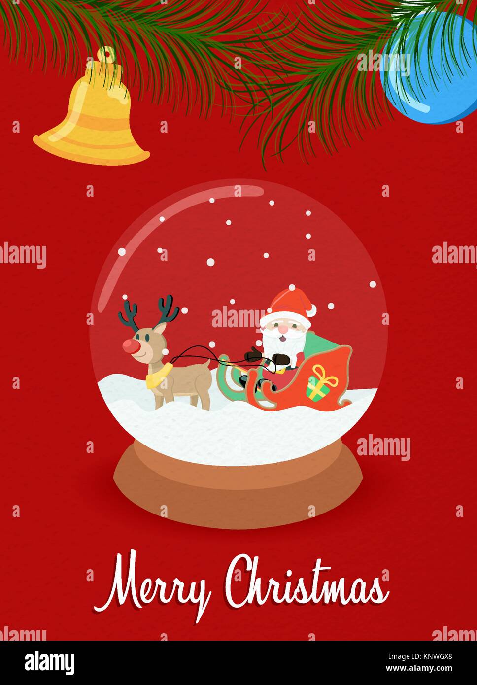 Merry Christmas greeting card snow globe illustration for holiday season. Funny santa claus character with reindeer sledge and typography quote. EPS10 Stock Vector Image & Art - Alamy Merry Christmas greeting card snow globe illustration for holiday season. Funny santa claus character with reindeer sledge and typography quote. EPS10 Stock Vector Image & Art - Alamy