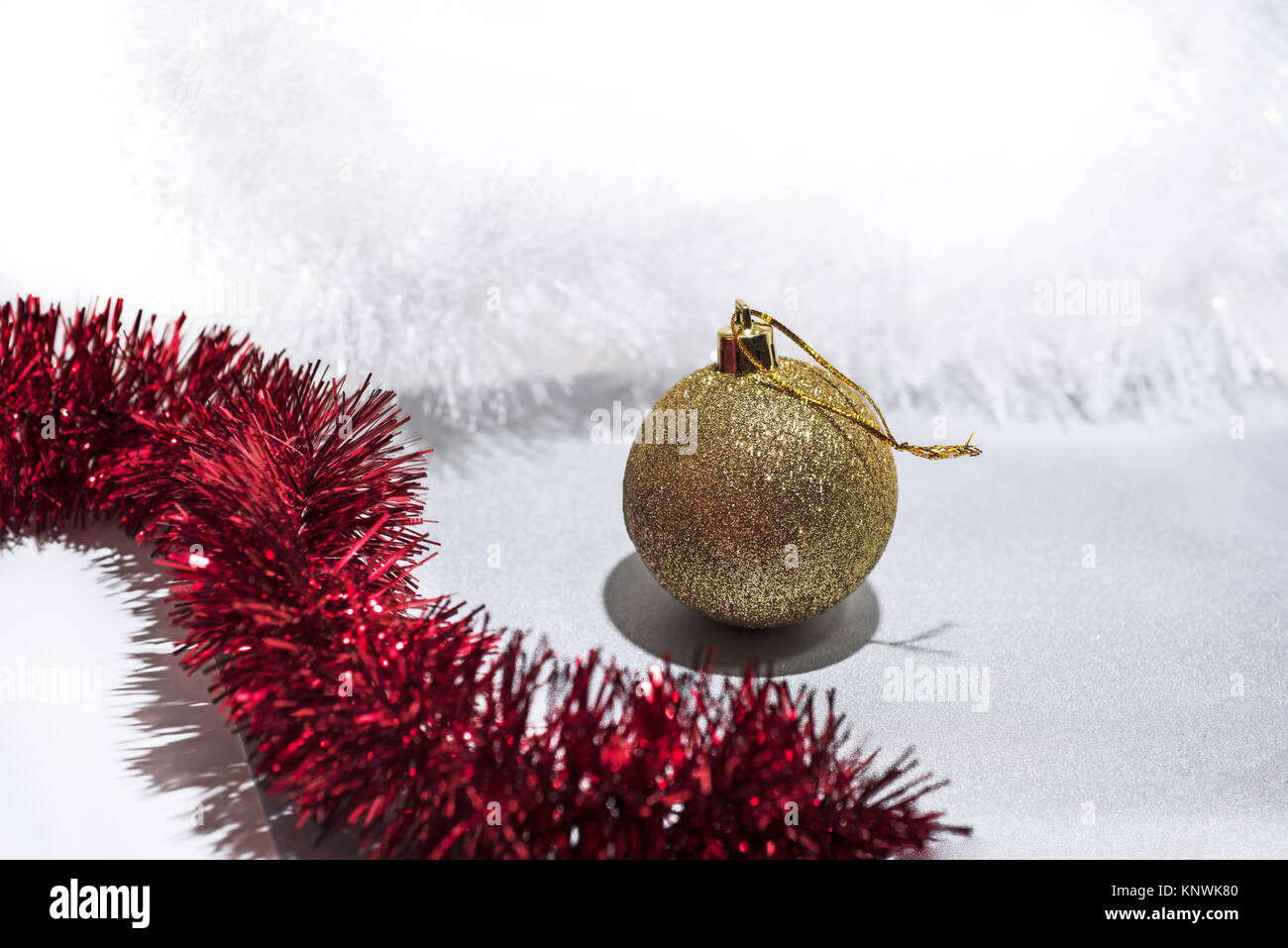 Golden Christmas decoration. Isolated on white background Stock Photo ...