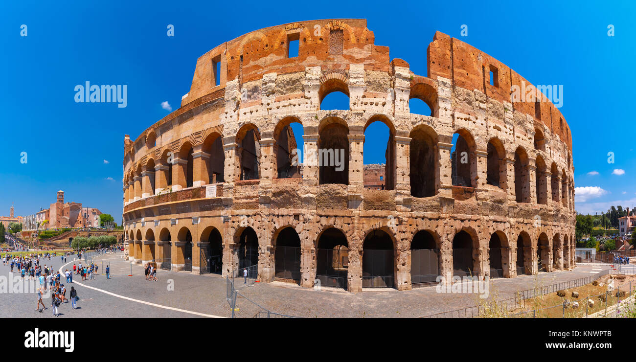 Colosseum or Coliseum in Rome, Italy. Stock Photo