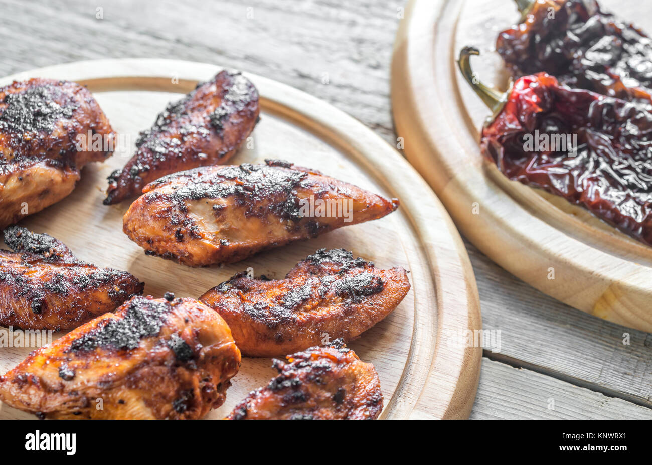 Grilled adobo chicken Stock Photo