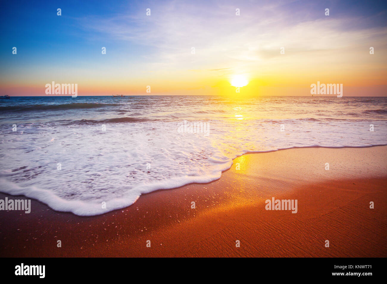 sunset and sea Stock Photo - Alamy