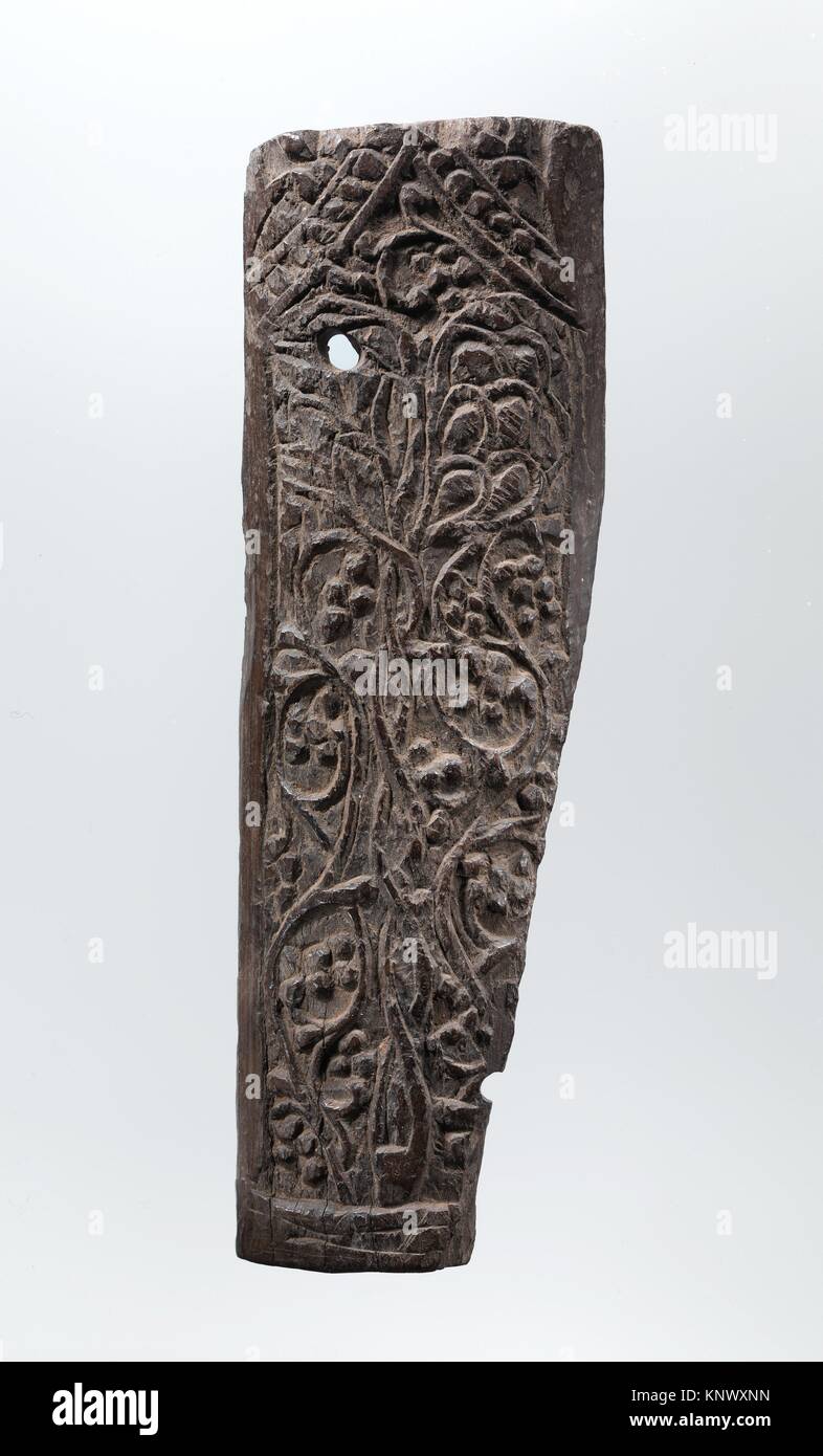 Furniture Plaque. Object Name: Plaque; Date: 7th-8th century; Geography: From Egypt; Medium: Bone; carved; Dimensions: D. 13/16 in. (2 cm); Stock Photo