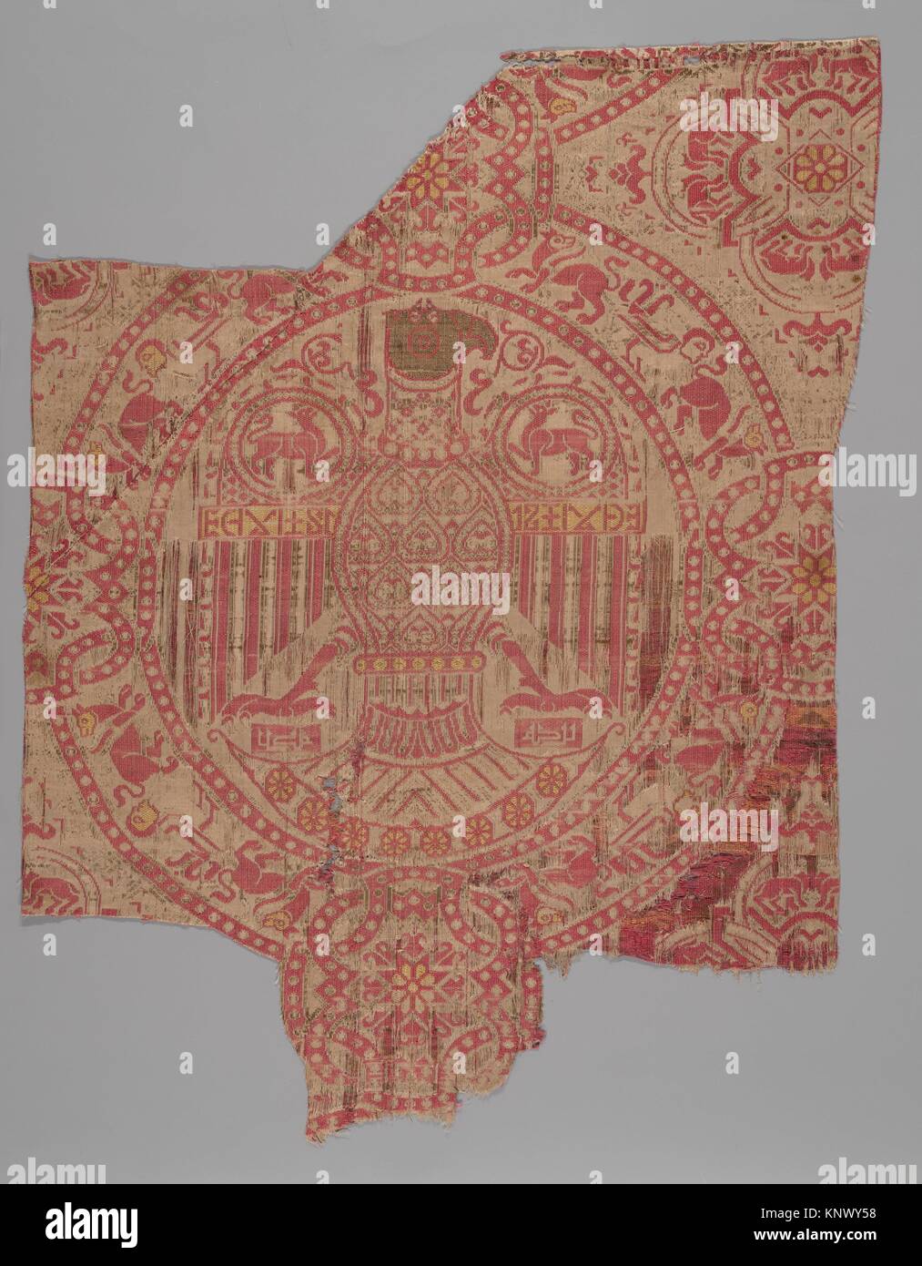 Spanish Textile. Object Name Fragment; Date first half 12th century