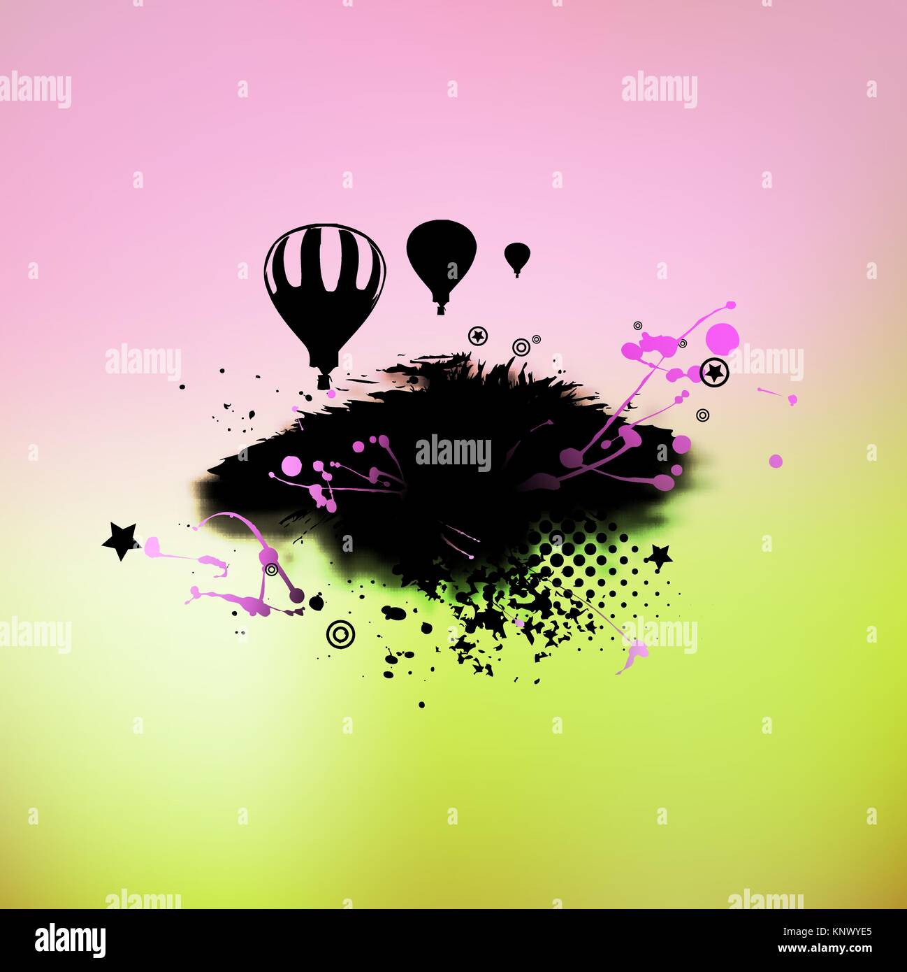 Watercolor Grunge colorful banner background. Stock Vector
