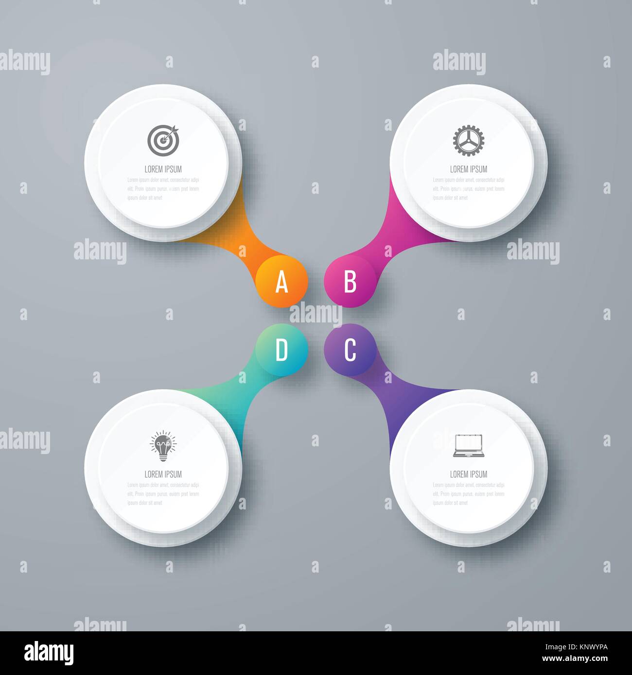 Infographics template 4 options with circle Stock Vector Image & Art ...