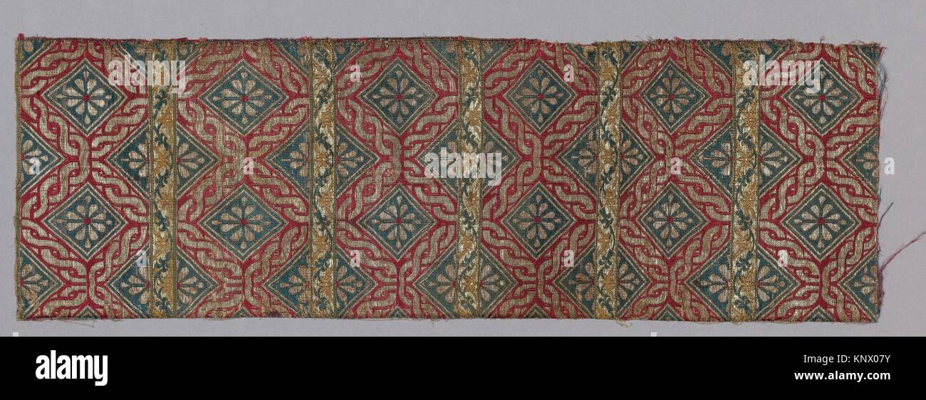 Fragment. Date: first half 16th century; Geography: Made in Turkey, probably Istanbul; Medium: Silk, metal wrapped thread; taqueté (seraser); Stock Photo