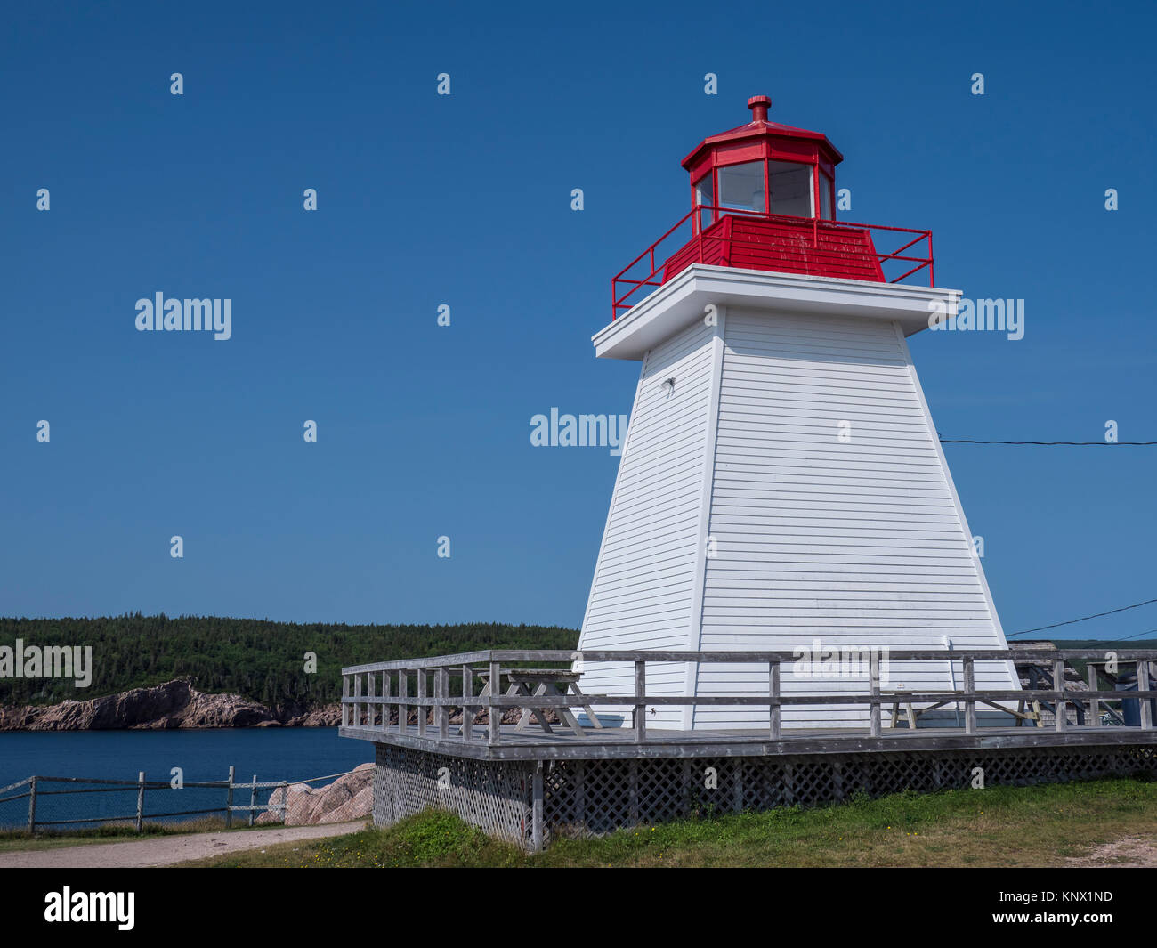 Neil's Harbour Lighthouse, Cape Breton Island, Nova Scotia, Canada Stock Photo Alamy