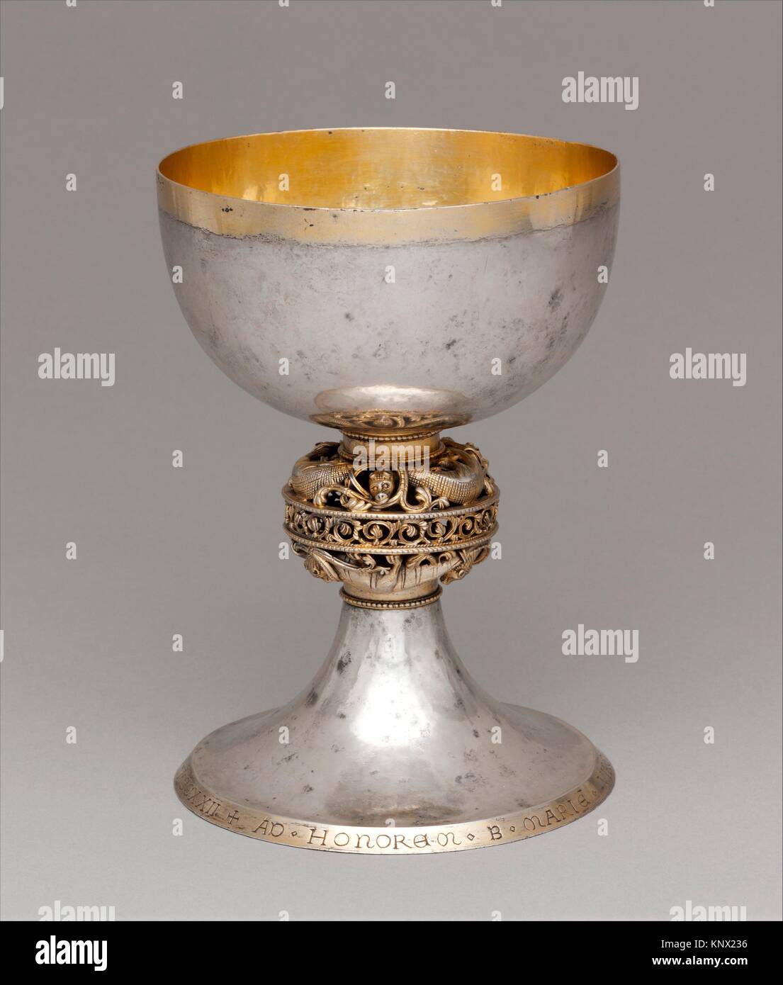 Chalice. Artist: Brother Bertinus; Date: 1222; Geography: Made in possibly Meuse Valley, Northern Europe; Culture: Northern European; Medium: Silver Stock Photo