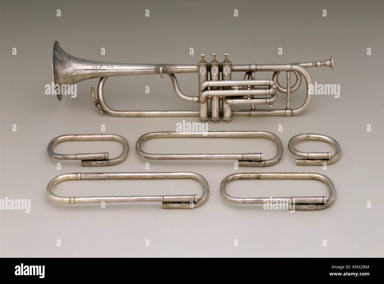 Valve Trumpet in F. Maker Courtois & Mille (French); Date 188185