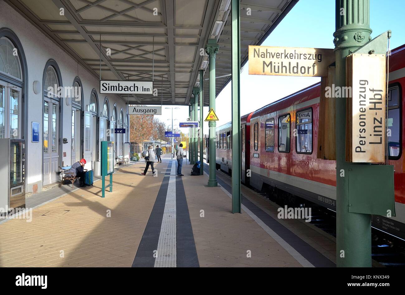 The Train Station of Simbach am Inn, the border town to Braunau ...