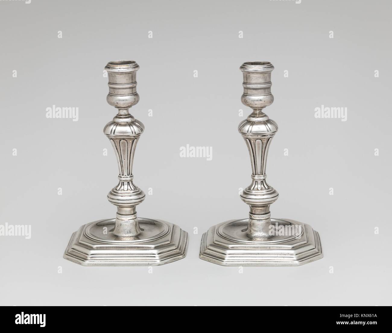 Pair of candlesticks. Maker David Willaume I (British, 16581741