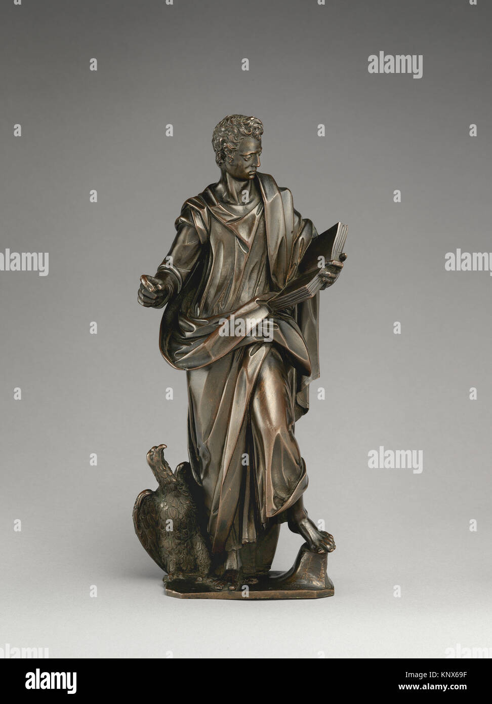 Saint John. Artist: Model and bronze cast by Antonio Susini (Italian, died 1624); Designer: Possbily after a design by Giambologna (Netherlandish, Stock Photo